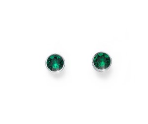 Náušnice s krystaly Swarovski Oliver Weber Uno Emerald