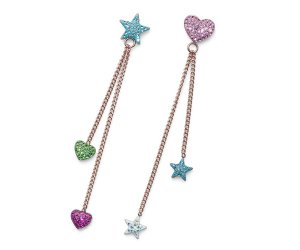 Dětské náušnice L.O.L Surprise Hearts & Stars se Swarovski krystaly L2014