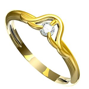 Zásnubní prsten s briliantem Leonka 005