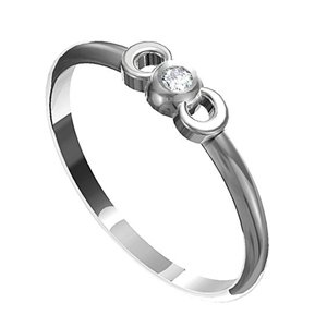 Zásnubní prsten s briliantem Leonka 009
