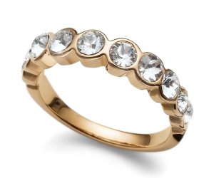 Prsten s krystaly Swarovski Oliver Weber Horizon Gold 41004
