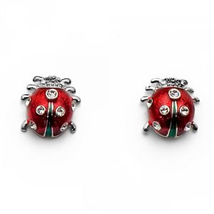 Náušnice s krystaly Swarovski Oliver Weber Ladybug
