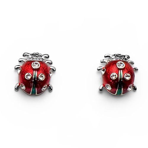 Náušnice s krystaly Swarovski Oliver Weber Ladybug