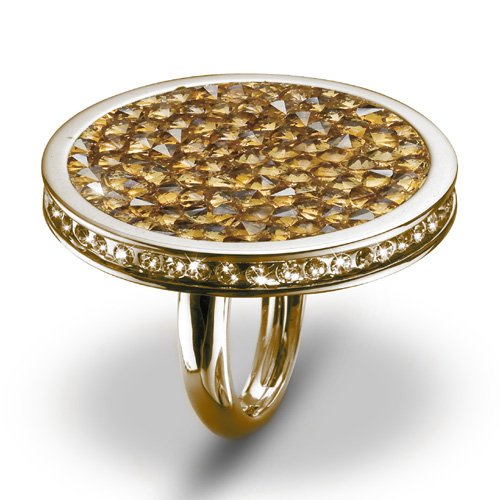 Prsten s krystaly Swarovski Oliver Weber Rocks Gold