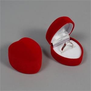 Dárková krabička ve tvaru srdce - červená