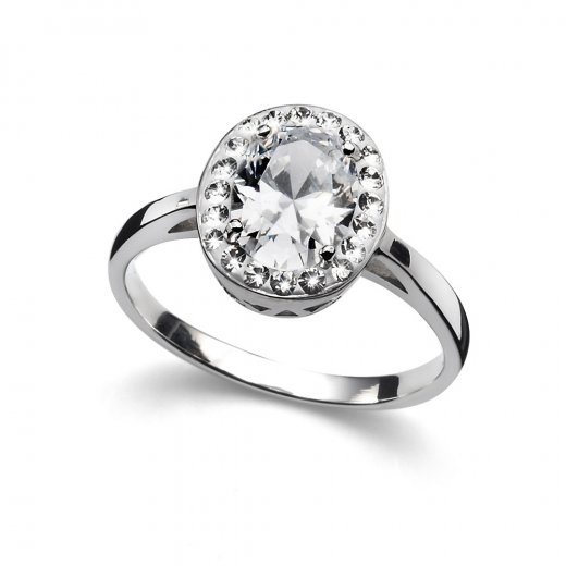 Prsten s krystaly Swarovski Oliver Weber Pure Crystal 63210