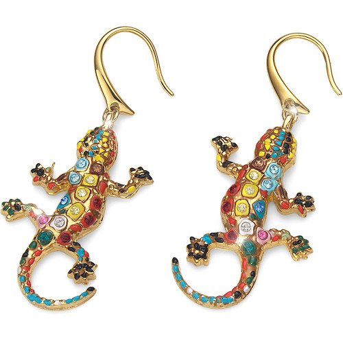 Náušnice s krystaly Swarovski Oliver Weber Gaudí Drac Gold 22426G