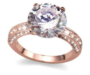 Prsten s krystaly Swarovski Oliver Weber Princess Rosegold 41065RG