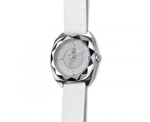 Dámské hodinky s krystaly Swarovski Oliver Weber Samara Steel White 65038-001