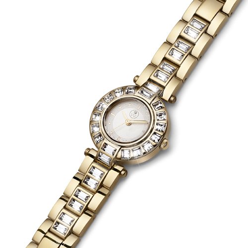 Dámské hodinky s krystaly Swarovski Oliver Weber Riga Steel Gold 65040-GOL