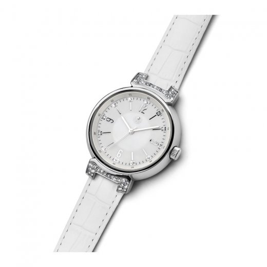 Dámské hodinky s krystaly Swarovski Oliver Weber Vienna Steel White 65043-001