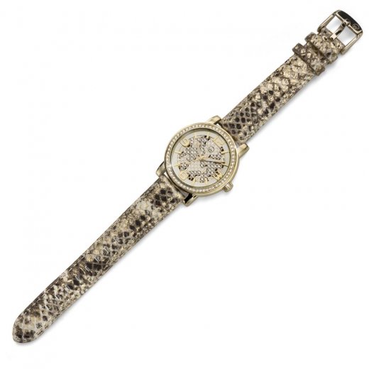 Dámské hodinky s krystaly Swarovski Oliver Weber Vigo Leopard Gold 65044-GOL
