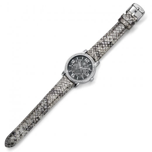 Dámské hodinky s krystaly Swarovski Oliver Weber Vigo Leopard Silver 65044-SIL