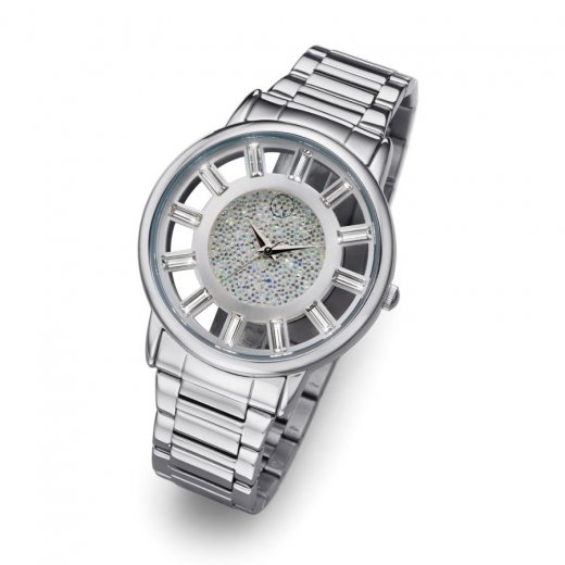 Dámské hodinky s krystaly Swarovski Oliver Weber Reims Silver 65050-SIL