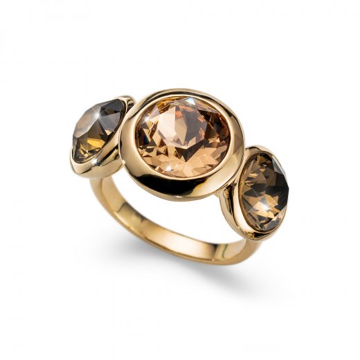 Prsten s krystaly Swarovski Oliver Weber Every Gold 41130-246