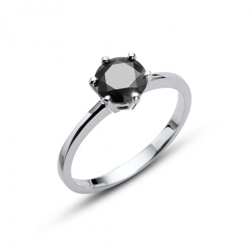 Stříbrný prsten s krystalem Swarovski Oliver Weber Brilliance Large 63217-BLA