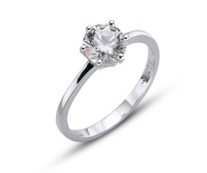 Stříbrný prsten s krystalem Swarovski Oliver Weber Brilliance Large 63222