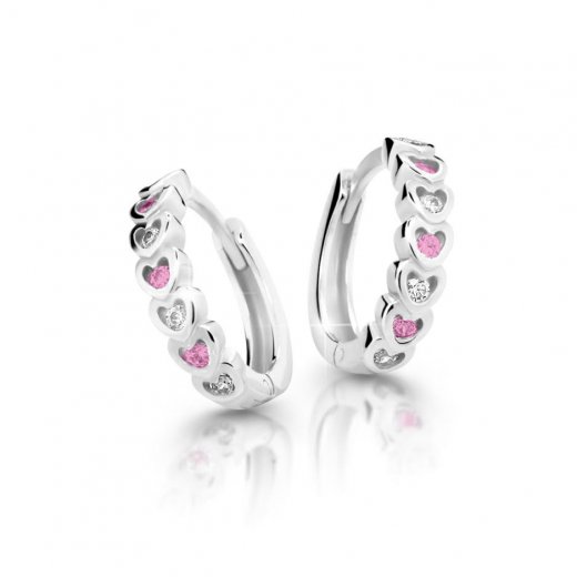 Dětské naušnice Cutie C3341-B Pink