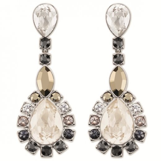 Swarovski náušnice VALESKA - paládiované, pastelové krystaly v přírodních barvách 5019096