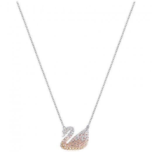 Swarovski přívěsek ICONIC SWAN - rhodiovaný kov, krystaly Pointiage® 5215034
