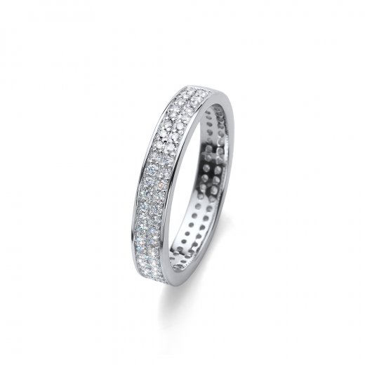 Stříbrný prsten se zirkony Swarovski Oliver Weber Tender Value