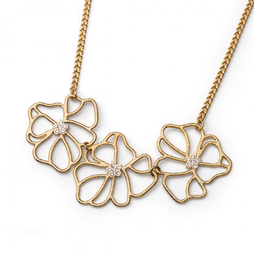 Náhrdelník s krystaly Swarovski Oliver Weber Prominent gold crystal