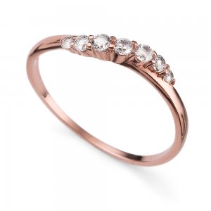 Prsten s krystaly Swarovski Oliver Weber Petite rosegold crystal