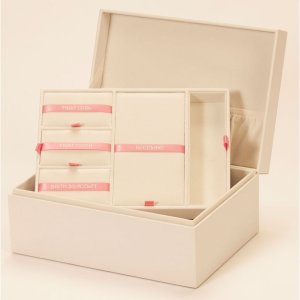 Kožená šperkovnice Mele&Co. Baby Memories pink