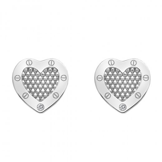 Stříbrné náušnice Hot Diamonds Love DE528