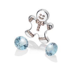 Přívěsek Hot Diamonds Anais element panáček modrý Topaz AC106