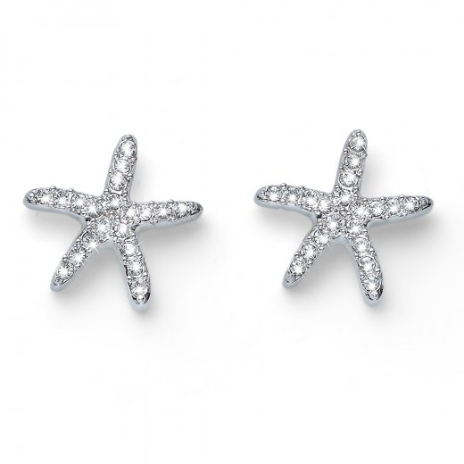 Náušnice s krystaly Swarovski Oliver Weber Starfish pin crystal
