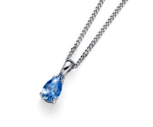 Stříbrný přívěsek s krystaly Swarovski Oliver Weber Pear blue