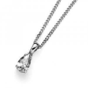 Stříbrný přívěsek s krystaly Swarovski Oliver Weber Pear white
