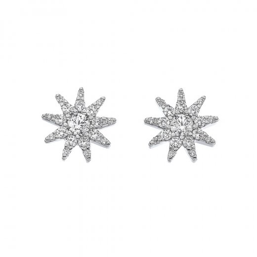 Stříbrné náušnice Hot Diamonds Emozioni Stella EE037