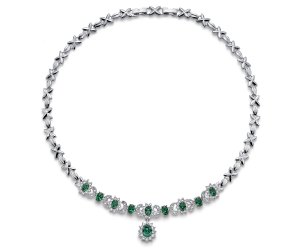 Náhrdelník s krystaly Swarovski Princess emerald
