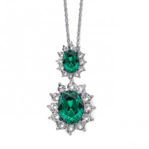 Přívěsek s krystaly Swarovski Oliver Weber Princess emerald