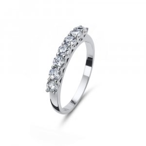 Stříbrný prsten s krystaly Swarovski Oliver Weber Step CZ WHI