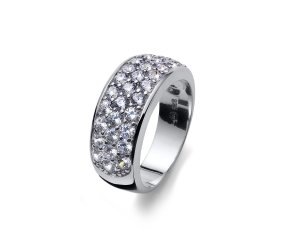 Stříbrný prsten s krystaly Swarovski Oliver Weber Heaven CZ WHI