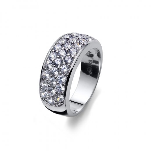 Stříbrný prsten s krystaly Swarovski Oliver Weber Heaven CZ WHI