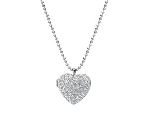 Stříbrný náhrdelník Hot Diamonds Memories Heart Locket DP770