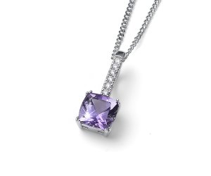 Stříbrný přívěsek s krystaly Swarovski Oliver Weber Baia violet