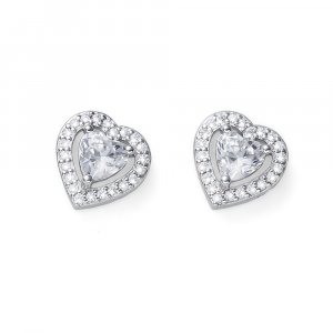 Stříbrné náušnice s krystaly Swarovski Oliver Weber Forever white