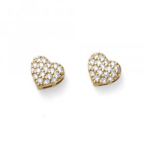 Stříbrné náušnice s krystaly Swarovski Oliver Weber Unica golden white