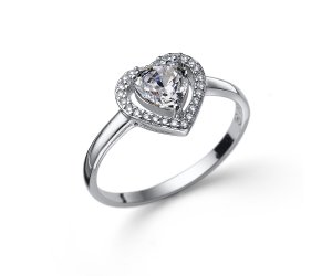 Stříbrný prsten s krystaly Swarovski Oliver Weber Forever white