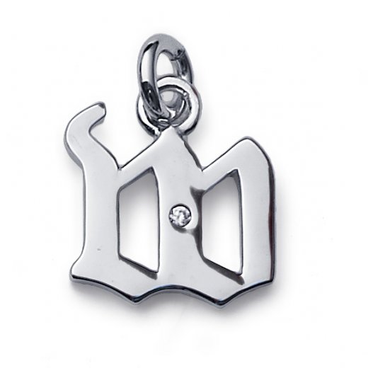 Stříbrný přívěsek s krystaly Swarovski Oliver Weber Fondly "W"