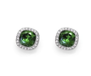 Náušnice s krystaly Swarovski Oliver Weber Secret emerald
