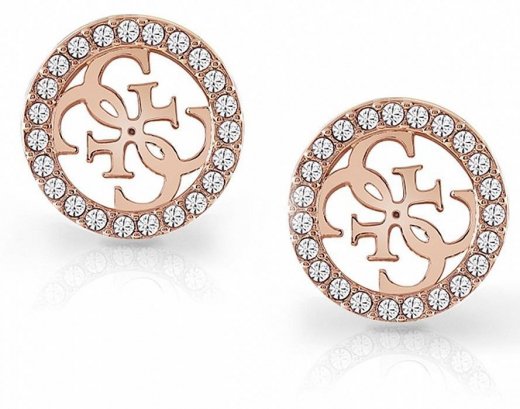 Náušnice Guess Rose Gold UBE78006