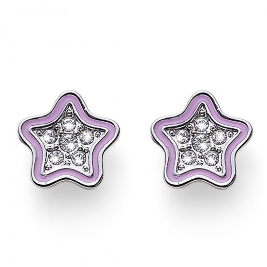 Dětské náušnice L.O.L Surprise Star rose se Swarovski krystaly L2002PIN