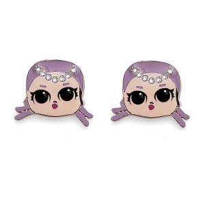 Dětské náušnice L.O.L Surprise Merbaby Pin RG se Swarovski krystaly L2011MER