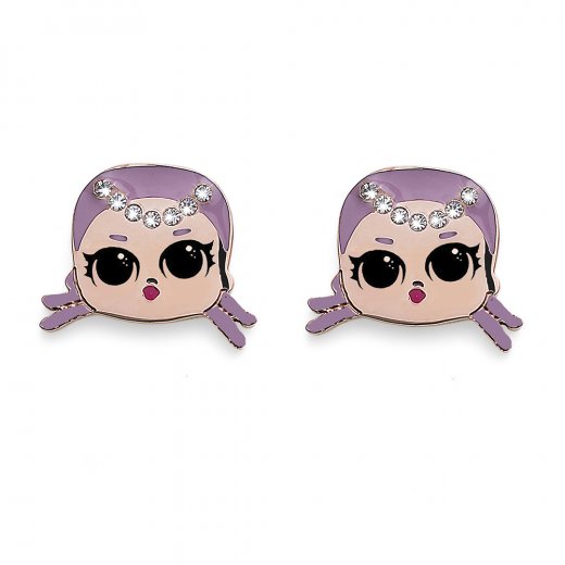 Dětské náušnice L.O.L Surprise Merbaby Pin RG se Swarovski krystaly L2011MER